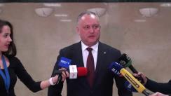 Conferință de presă susținută de Președintele Republicii Moldova, Igor Dodon, pe marginea rezultatelor vizitei sale în Federația Rusă