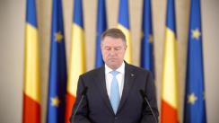 Declarația de presă susținută de Președintele României, Klaus Iohannis