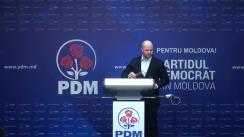 Alegeri 2019: Briefing de presă organizat de Partidul Democrat din Moldova