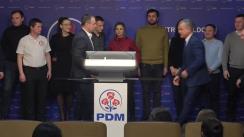 Briefing de presă susținut de liderii Partidului Democrat din Moldova după închiderea secțiilor de votare