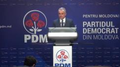 Briefing de presă organizat de Partidul Democrat din Moldova