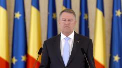 Declarație de presă susținută de Președintele României, Klaus Iohannis