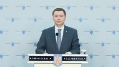 Declarație de presă susținută de consilierul prezidențial - Departamentul Politici Economice și Sociale, Cosmin Marinescu