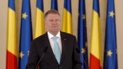 Declarație de presă susținută de Președintele României, Klaus Iohannis