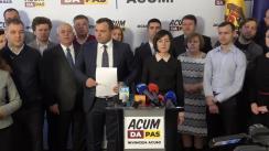 Conferință de presă susținută de blocul ACUM