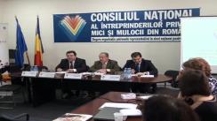 Conferință de presă organizată de Consiliul Național al Întreprinderilor Private Mici și Mijlocii din România