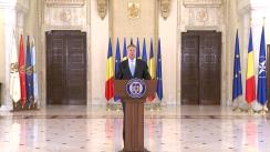 Declarație de presă susținută de Președintele României, Klaus Iohannis