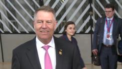 Declarație de presă susținută de Președintele României, Klaus Iohannis, la sosirea la Consiliul European