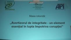 Masa rotundă organizată de Asociația Presei Independente și portalul Moldovacurata.md cu tema „Avertizorul de integritate - un element esențial în lupta împotriva corupției”