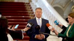 Declarații de presă susținute de Președintele României, Klaus Iohannis, înaintea consultărilor cu partidele și formațiunile politice reprezentate în Parlamentul României