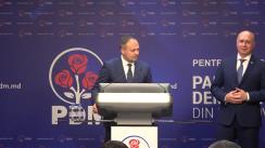 Briefing susținut de conducerea Partidului Democrat din Moldova după decizia Consiliului Republican al PSRM