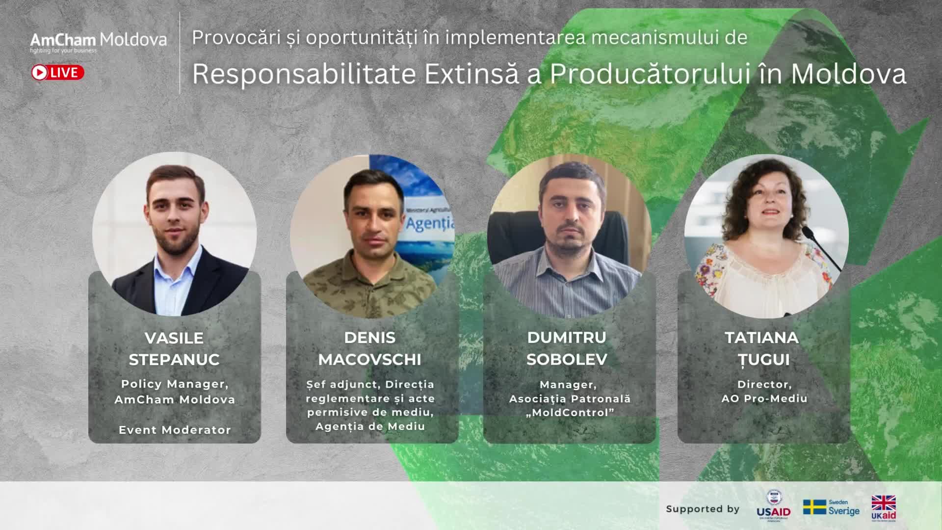 Discuție publică organizată de AmCham Moldova cu tema „Provocări și oportunități în implementarea mecanismului REP în Moldova”