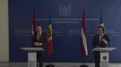 Conferință de presă susținută de ministrul afacerilor externe și integrării europene al Republicii Moldova, Nicu Popescu și ministrul afacerilor externe al Letoniei, Edgars Rinkēvičs