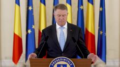 Declarație de presă susținută de Președintele României, Klaus Iohannis