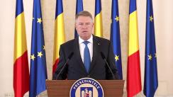 Declarație de presă susținută de Președintele României, Klaus Iohannis