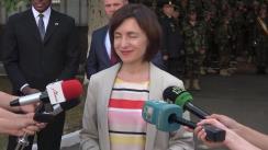 Declarația Prim-ministrului Republicii Moldova, Maia Sandu, după ceremonia de revenire a militarilor moldoveni de la exercițiul Agile Hunter din SUA 