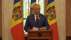 Declarațiile Președintelui Republicii Moldova, Igor Dodon, după ședința Consiliului Suprem de Securitate din 14 august 2019