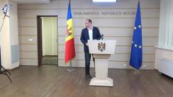 Briefing susținut de fracțiunea parlamentară a Partidului Socialiștilor din Republica Moldova