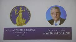 Discursul de recepție „Drumul spre cunoaștere. Facerea unui economist” al academicianului Daniel Dăianu