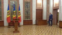 Briefing susținut de Președintele Republicii Moldova, Igor Dodon