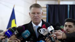 Declarații de presă susținute de Președintele României, Klaus Iohannis, în urma participării la votul pentru turul al doilea al alegerilor prezidențiale