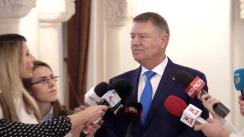 Declarație de presă susținută de Președintele României, Klaus Iohannis