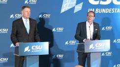 Declarație de presă susținută de Președintele României, Klaus Iohannis, și Președintele grupului parlamentar CSU, Alexander Dobrindt