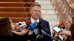 Declarație de presă susținută de Președintele României, Klaus Iohannis