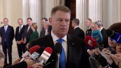 Declarație de presă susținută de Președintele României, Klaus Iohannis