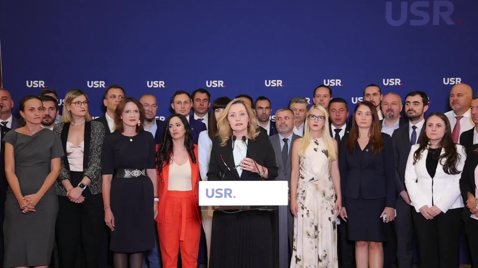 Conferință de presă susținută de președintele USR, Elena Lasconi, privind prioritățile Uniunii Salvați România în sesiunea parlamentară de toamnă