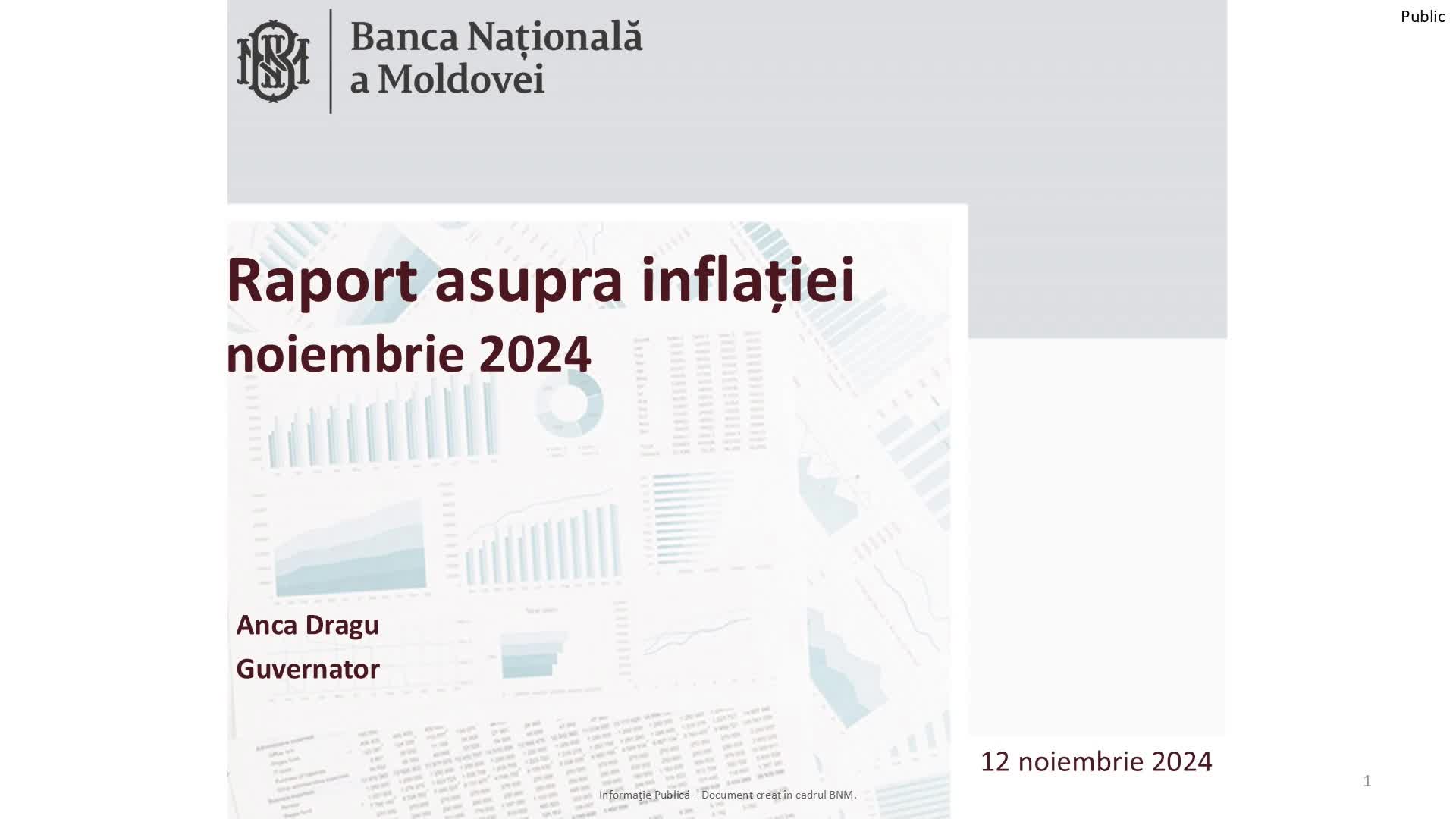 Guvernatoarea BNM, Anca Dragu, prezintă Raport asupra inflației nr. 4, 2024