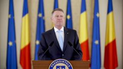 Declarație de presă susținută de Președintele României, Klaus Iohannis