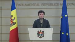 Briefing de presă susținut de către deputatul Fracțiunii PAS, Blocul ACUM, Dan Perciun cu genericul „Fracțiunea PAS solicită audierea Ministrului Sănătății, Muncii și Protecției Sociale în plenul Parlamentului”