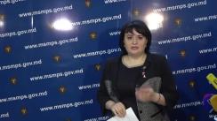 Briefing de presă susținută de ministrul Sănătății, Muncii și Protecției Sociale, Viorica Dumbrăveanu, după ședința Punctului Focal Național, unde sunt prezentate măsurile întreprinse privind controlul răspândirii Coronavirusului de tip nou pe teritoriul Republicii Moldova