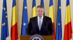 Declarație de presă susținută de Președintele României, Klaus Iohannis