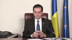 Declarații de presă susținute de Prim-ministrul României, Ludovic Orban