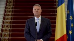 Declarație de presă susținută de Președintele României, Klaus Iohannis, după ședința de evaluare și prezentare a măsurilor cu privire la gestionarea epidemiei COVID-19