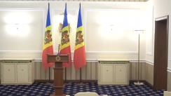 Declarații de presă după ședința de lucru a Președintelui Republicii Moldova, Igor Dodon, cu președintele Parlamentului Republicii Moldova, Zinaida Greceanîi și cu prim-ministrul Republicii Moldova, Ion Chicu