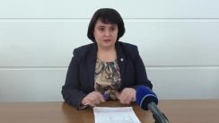 Briefing de presă susținut de Ministrul Sănătății, Muncii și Protecției Sociale, Viorica Dumbrăveanu, de prezentare a informațiilor actualizate privind controlul infecției prin Coronavirusul de tip nou, la nivel național