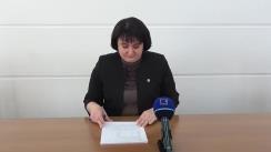 Briefing de presă susținut de Ministrul Sănătății, Muncii și Protecției Sociale, Viorica Dumbrăveanu, de prezentare a informațiilor actualizate privind controlul infecției prin Coronavirusul de tip nou, la nivel național