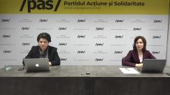 Discuție cu Președintele Partidului Acțiune și Solidaritate, Maia Sandu, și Ministrul Finanțelor în cadrul Guvernului Sandu, Natalia Gavrilița, privind măsurile propuse de PAS în timp de criză pandemică