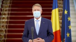 Declarație de presă susținută de Președintele României, Klaus Iohannis, după ședința privind măsurile de gestionare a epidemiei COVID-19