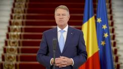 Declarație de presă susținută de Președintele României, Klaus Iohannis, după ședința privind măsurile de gestionare a epidemiei COVID-19