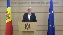 Briefing de presă susținut de Vicepreședintele Parlamentului Republicii Moldova, Alexandru Slusari