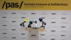 Conferință de presă susținută de Lidera Partidului Acțiune și Solidaritate, Maia Sandu, și deputatul PAS, Igor Grosu