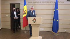 Briefing de presă susținut de către deputații Fracțiunii ACUM PLATFORMA DA, Alexandru Slusari și Dinu Plîngău