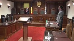 Ședința Curții Constituționale de examinare a sesizării privind controlul constituționalității unor prevederi din Legea nr. 212 din 24 iunie 2004 privind regimul stării de urgență, de asediu și de război și a unor prevederi din Hotărârea Parlamentului nr. 55 din 17 martie 2020 privind declararea stării de urgență