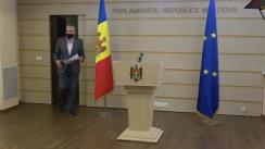 Conferință de presă a vicepreședintelui Parlamentului Republicii Moldova, Alexandru Slusari, deputat a Fracțiunii ACUM PLATFOMA DA