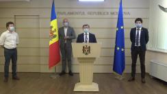 Briefingul deputaților Fracțiunii PAS Blocul ACUM înainte de ședința Parlamentului Republicii Moldova din 6 iulie 2020