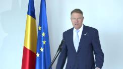 Declarația de presă susținută de Președintele României, Klaus Iohannis, înaintea participării la reuniunea Consiliului European